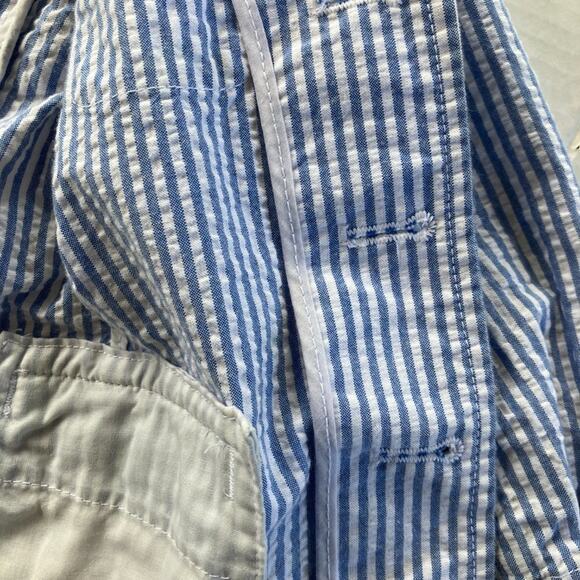 SEERSUCKER JACKET BOYS 4 BLUE AND WHITE SHRIPE CLASSIC - Picture 13 of 16